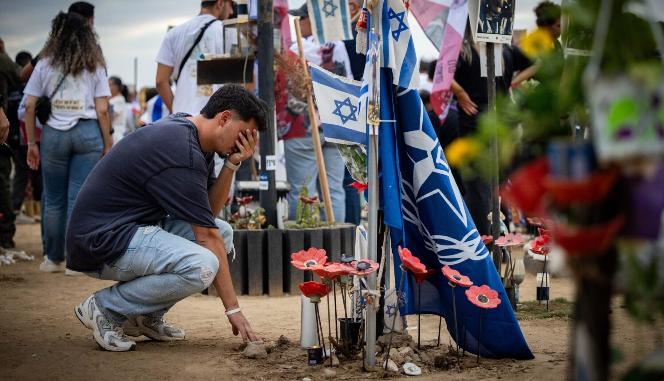 At Oct. 7 memorial ceremonies across Israel, searing grief and political tensions are on full display