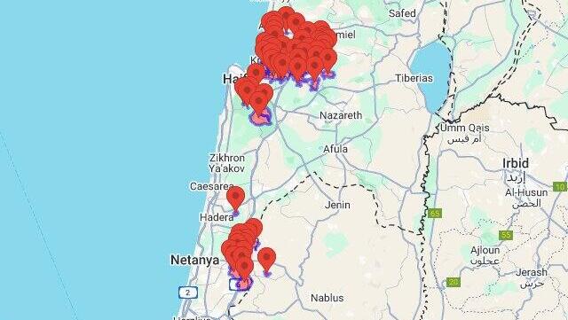 Consecutive sirens sound across central Israel; north under fire