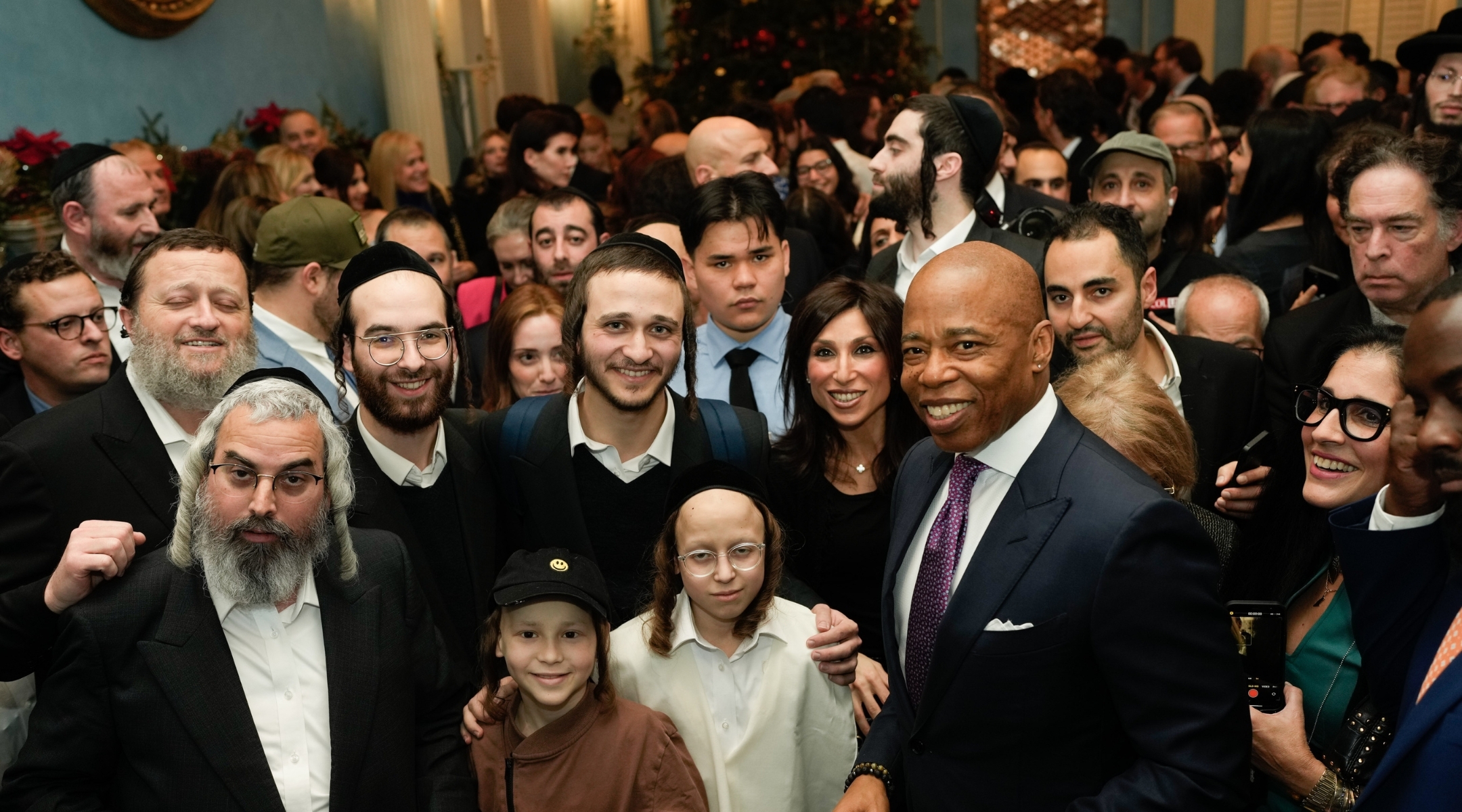 Mayor Eric Adams calls himself ‘a modern-day Maccabee’ at pre-Hanukkah party at Gracie Mansion