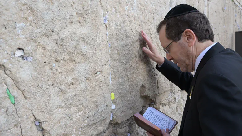 Herzog at Western Wall: 'May the Almighty have mercy on the hostages'