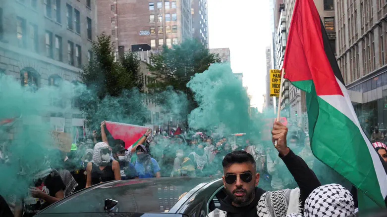 Anti-Israel protest in NYC marks Nasrallah’s funeral