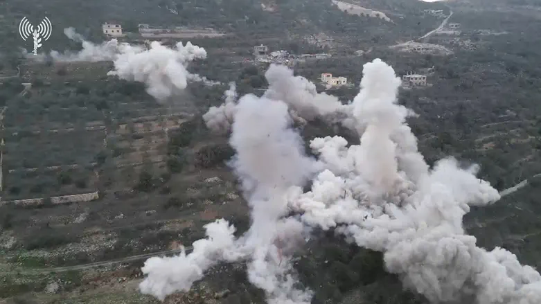 Watch: IDF demolishes Hezbollah buildings in Lebanon