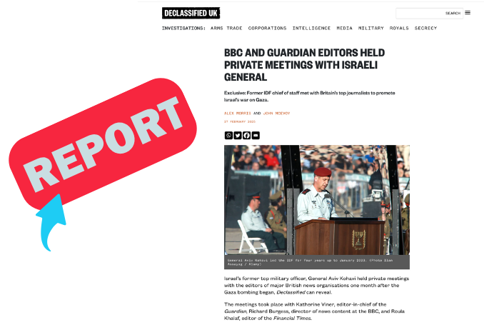 Israel’s Kohavi Held Secret Meetings with British Media amid Gaza Genocide – Report