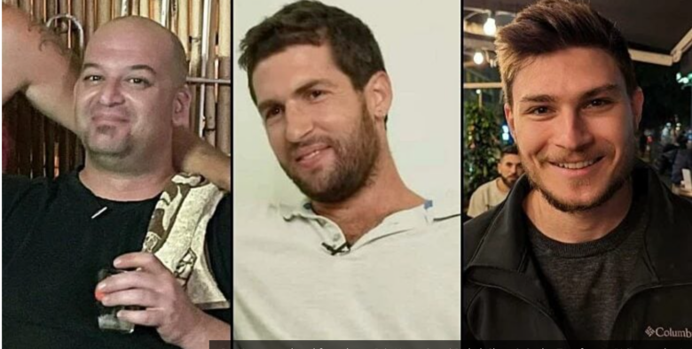 Hostages Alexandre Troufanov, Sagui Dekel-Chen and Yair Horn free from Gaza