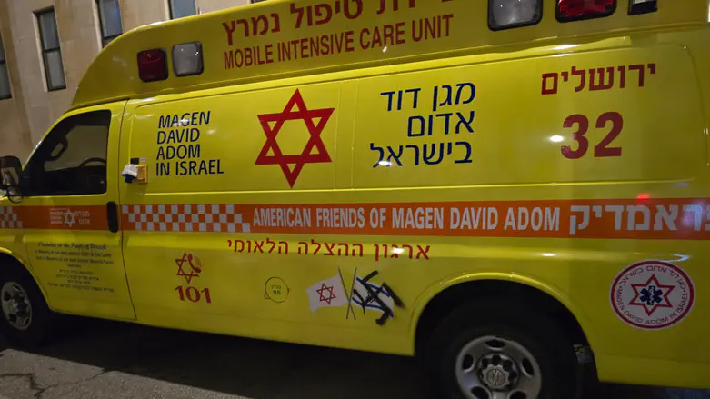 Swastikas painted on MDA ambulances during patient treatment