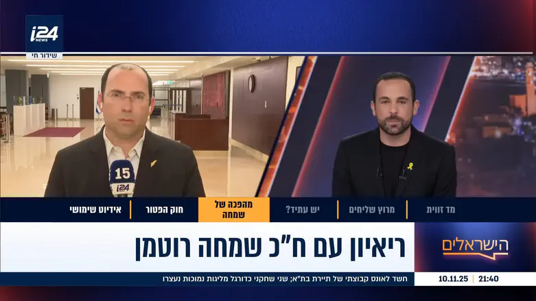 ח”כ שמחה רוטמן: ‘הוגש תצהיר שקרי לבג”ץ – מה ידעה היועמ”שית?’