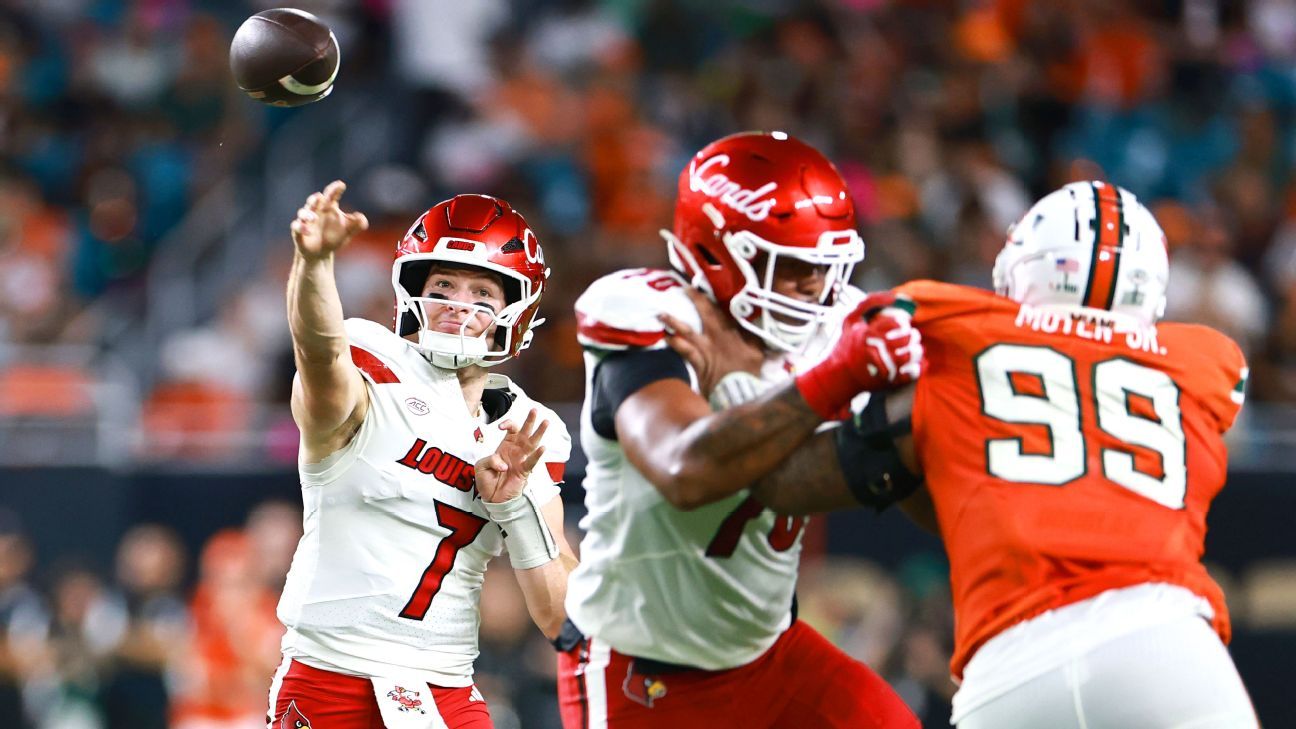 Sources: Louisville to start freshman QB with Miller Moss injured Sources: Louisville to start freshman QB with Miller Moss injured