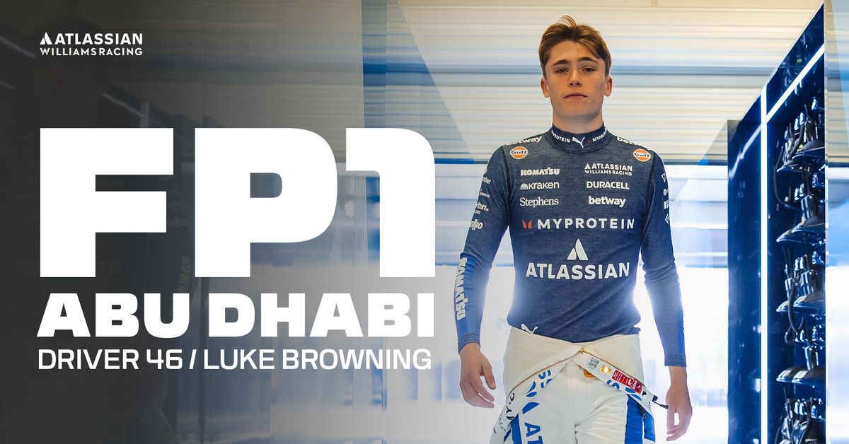 Luke Browning to hit the track in Abu Dhabi FP1 and Young Driver Test