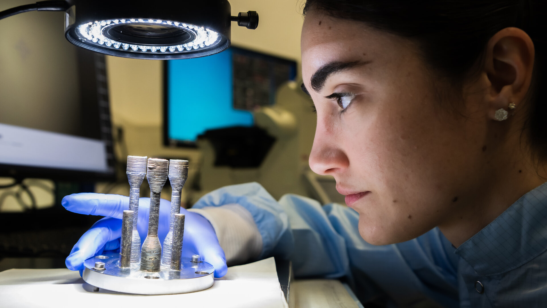 A close-up look at the first metal part made in space