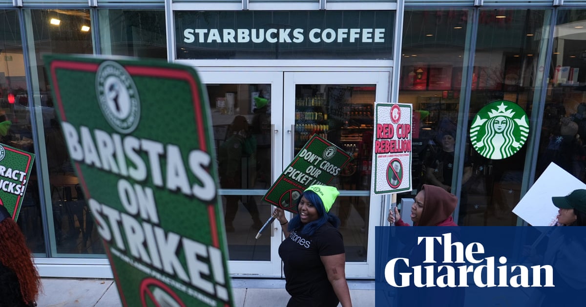 ‘No contract, no coffee’: what to know about the Starbucks workers’ strike in over 40 US cities | Starbucks