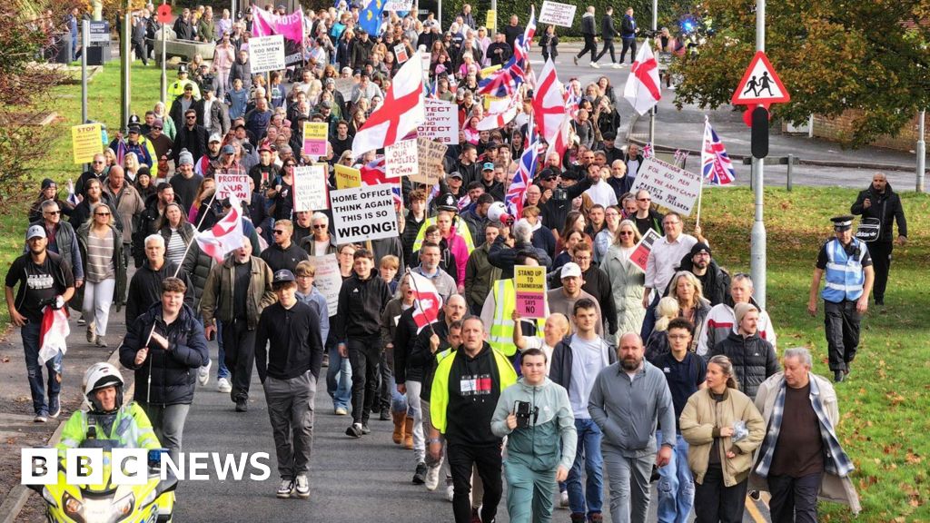 Protest held over Crowborough asylum seeker military site plan