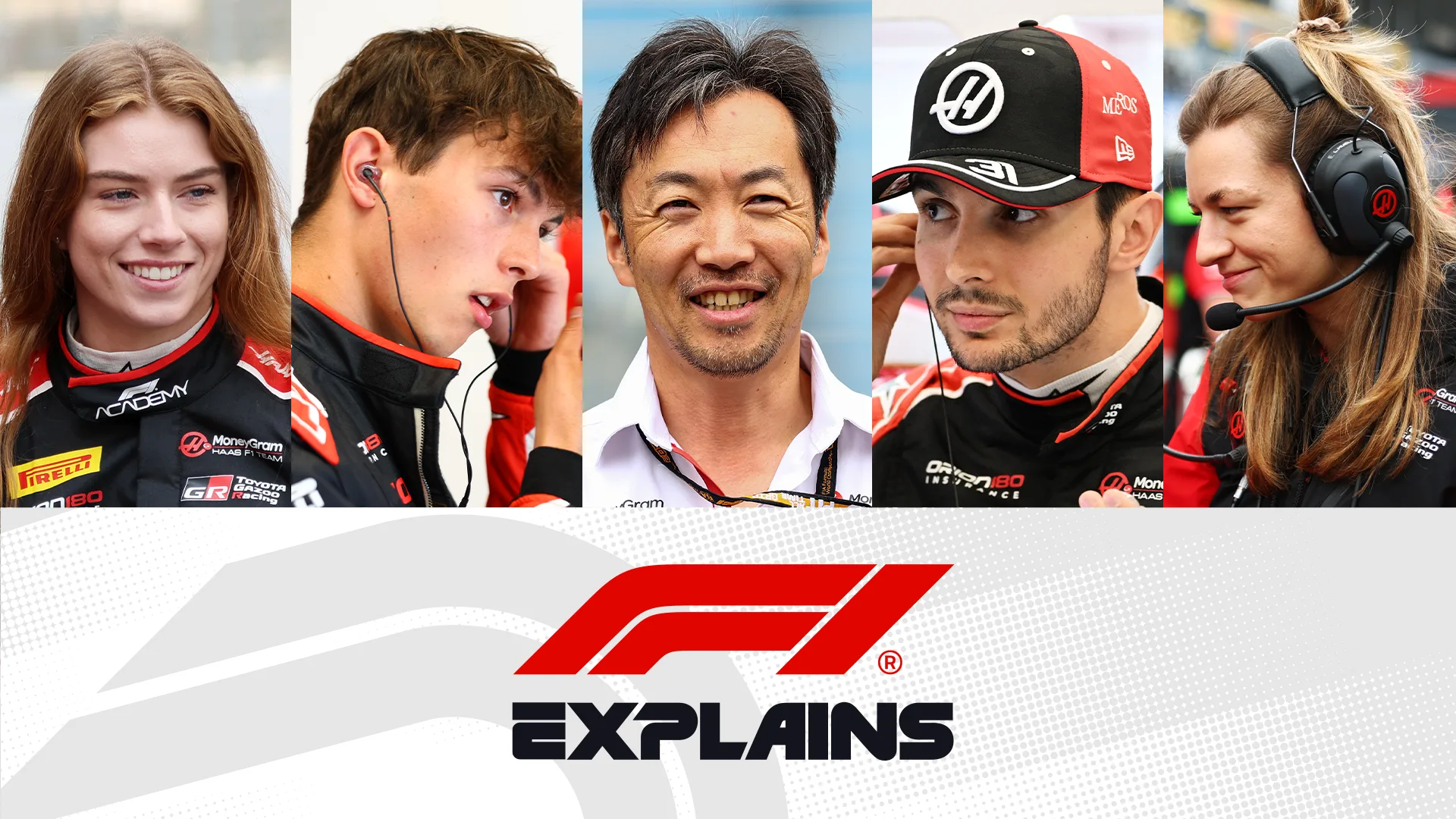Ask the Formula 1 team with Haas’ Ollie Bearman, Esteban Ocon, Team Principal Ayao Komatsu, race engineer Laura Mueller and F1 ACADEMY driver Courtney Crone