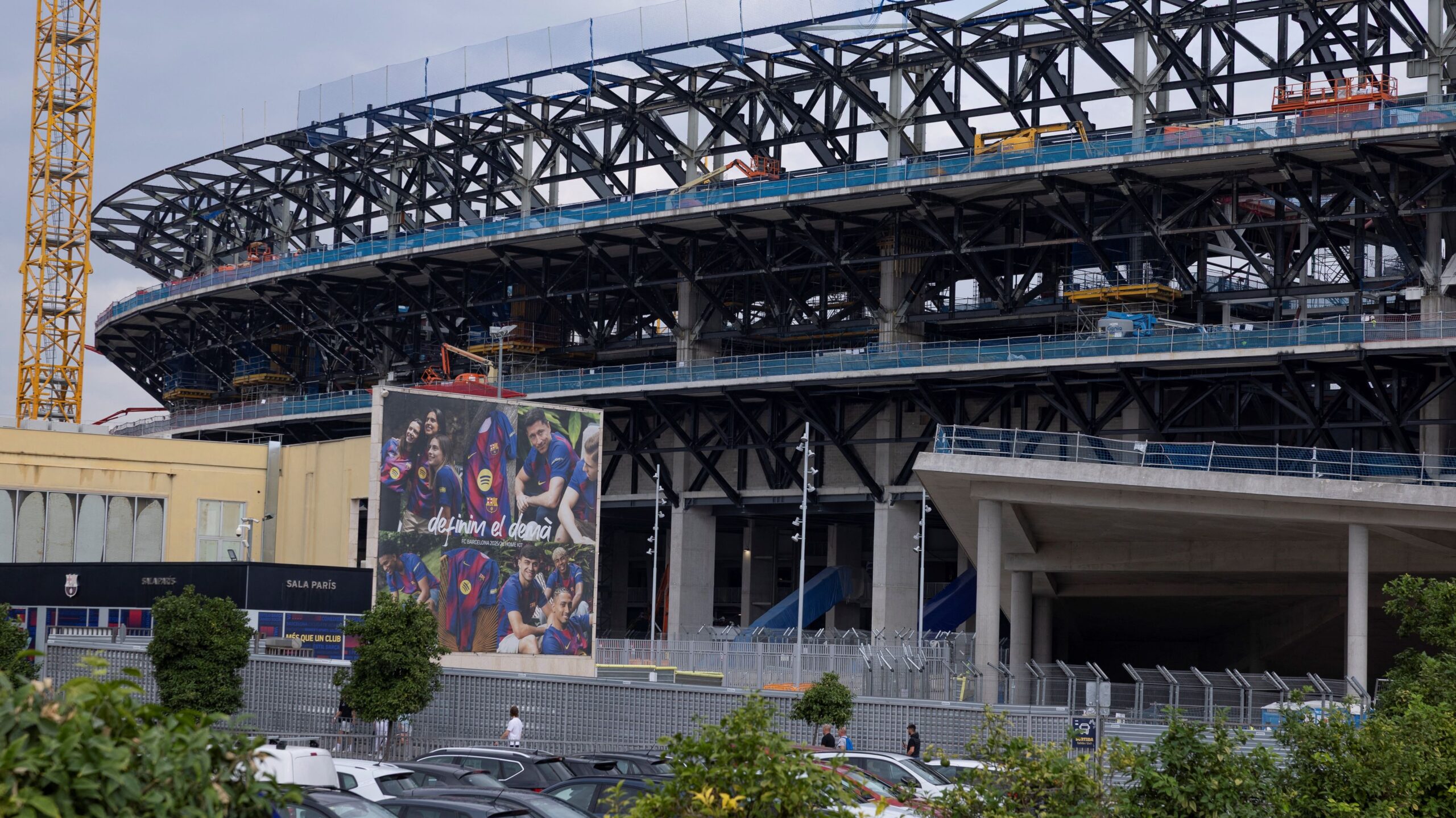 Barcelona accused of ‘turning a deaf ear’ as Camp Nou workers protest against possible deportation of almost 50 foreign employees ahead of sold-out reopening
