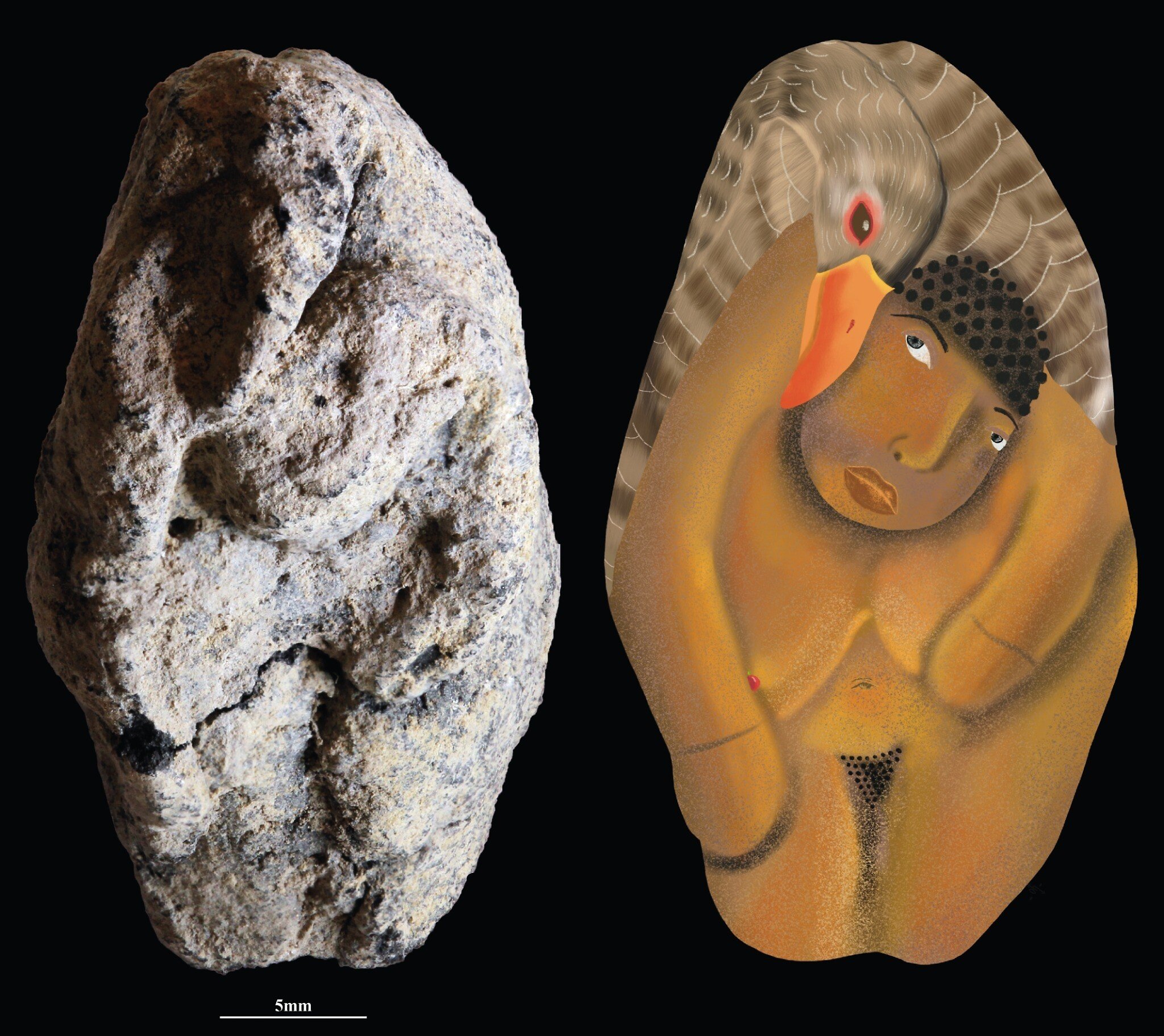 Goose bumps: 12,000-year-old figurine from Israel shows surreal woman-bird mating scene