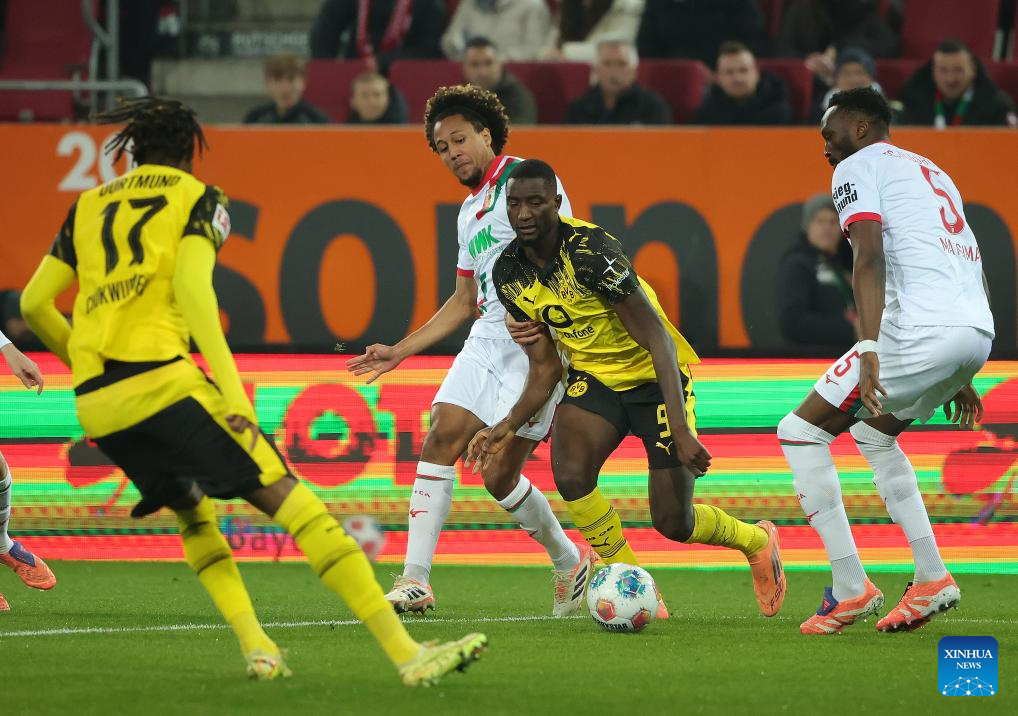 Dortmund extends winning run as Guirassy strike downs Augsburg-Xinhua