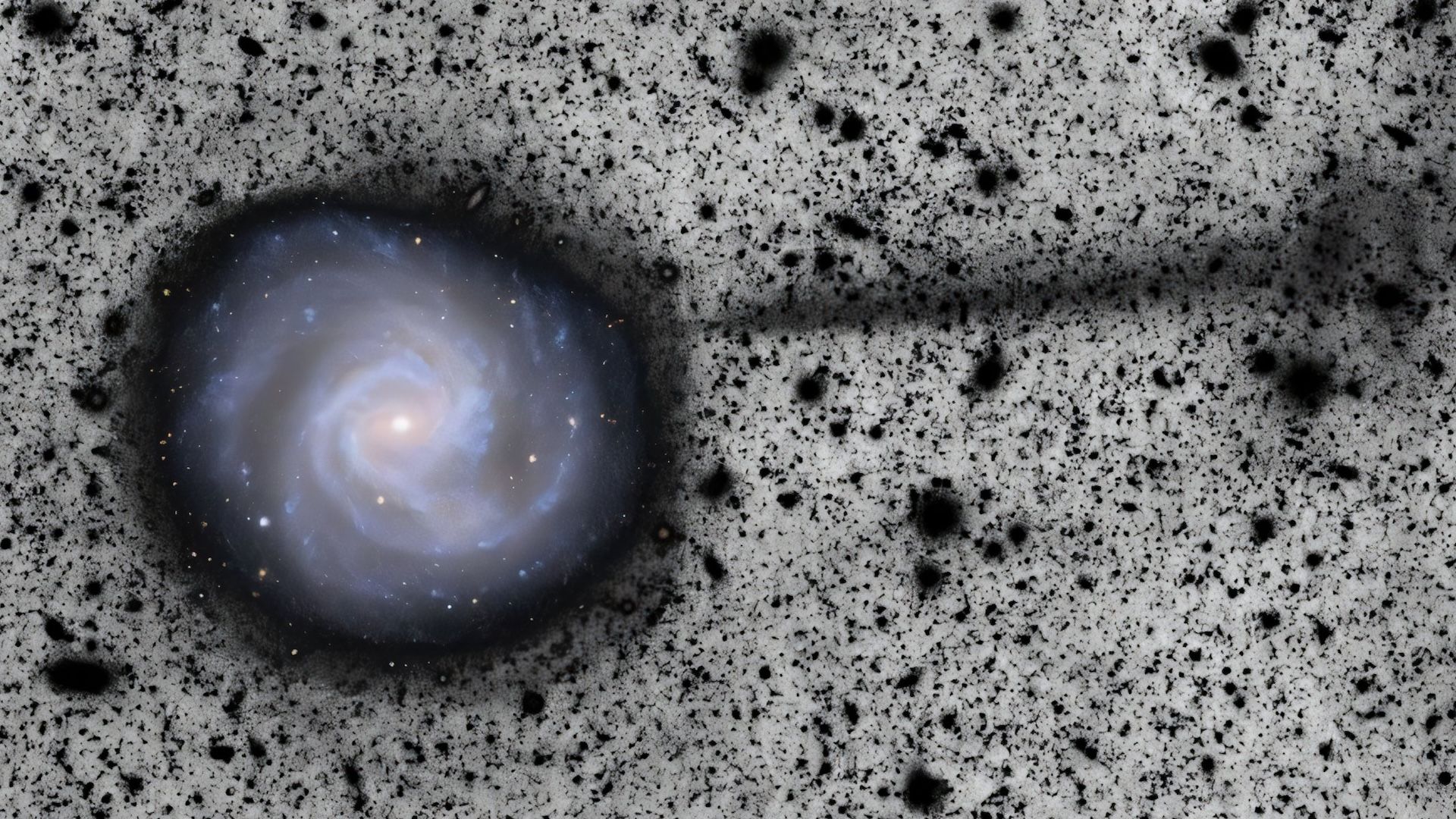 First Vera Rubin Observatory image reveals hidden structure as long as the Milky Way trailing behind a nearby galaxy — Space photo of the week