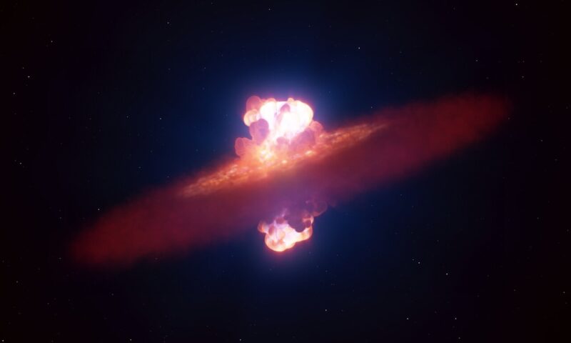 Shape of a supernova detected 1 day after explosion