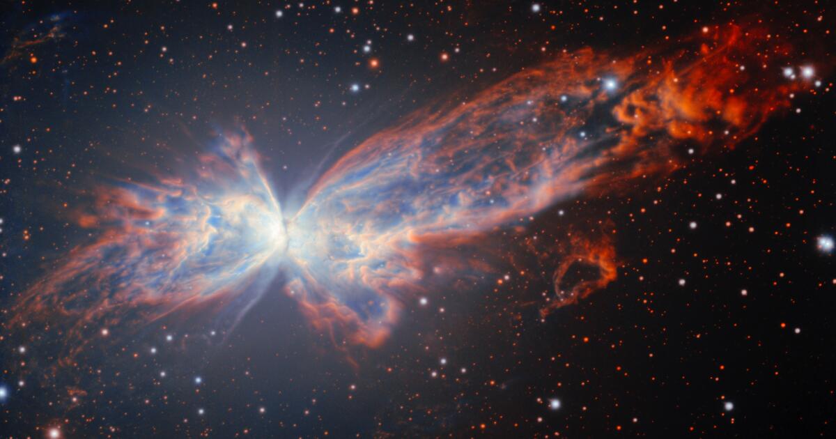 Stunning cosmic butterfly image captured by telescope