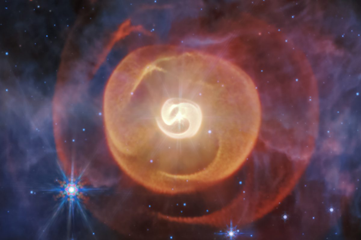 Webb Telescope sees strange dust spirals produced by a pair of rare stars, and gives astronomers a surprise