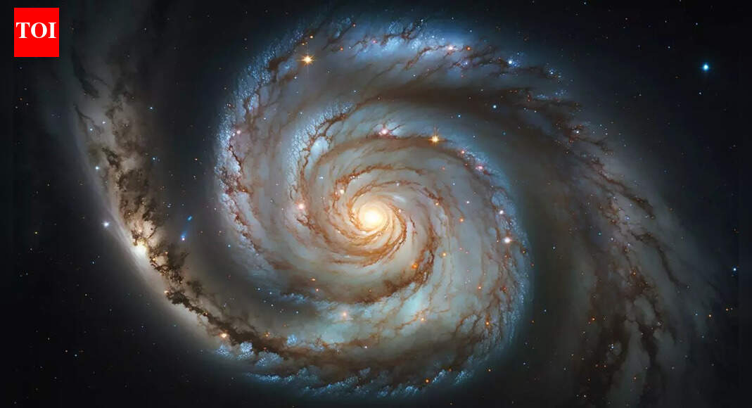 What explains a grand-design spiral galaxy only 1.5 billion years after the Big Bang |
