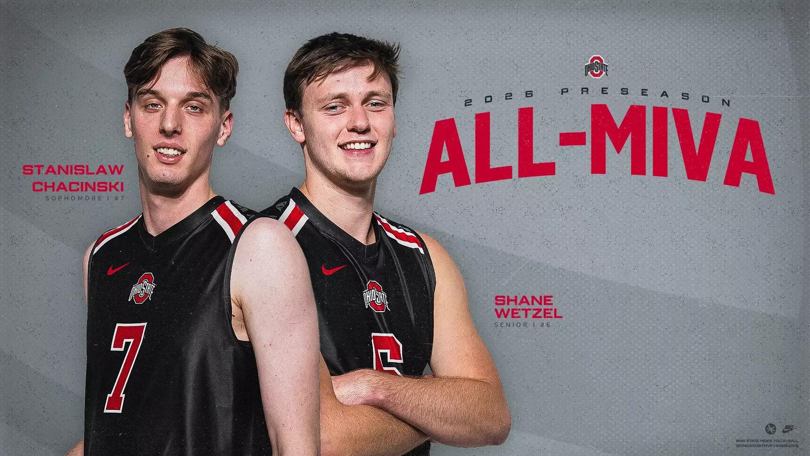 Chacinski, Wetzel Named Preseason All-MIVA