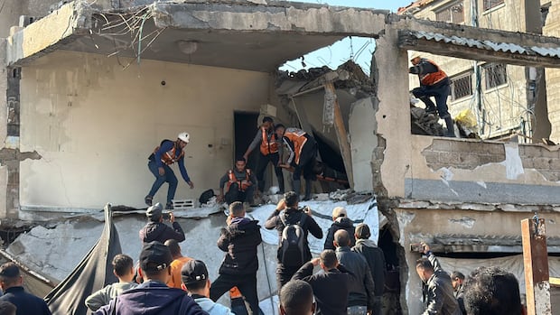 Damaged homes collapsing in Gaza, trapping families under rubble following winter storm Damaged homes collapsing in Gaza, trapping families under rubble following winter storm