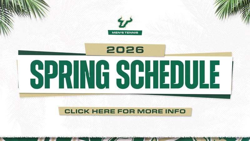 South Florida Men’s Tennis Announces the 2026 Spring Schedules