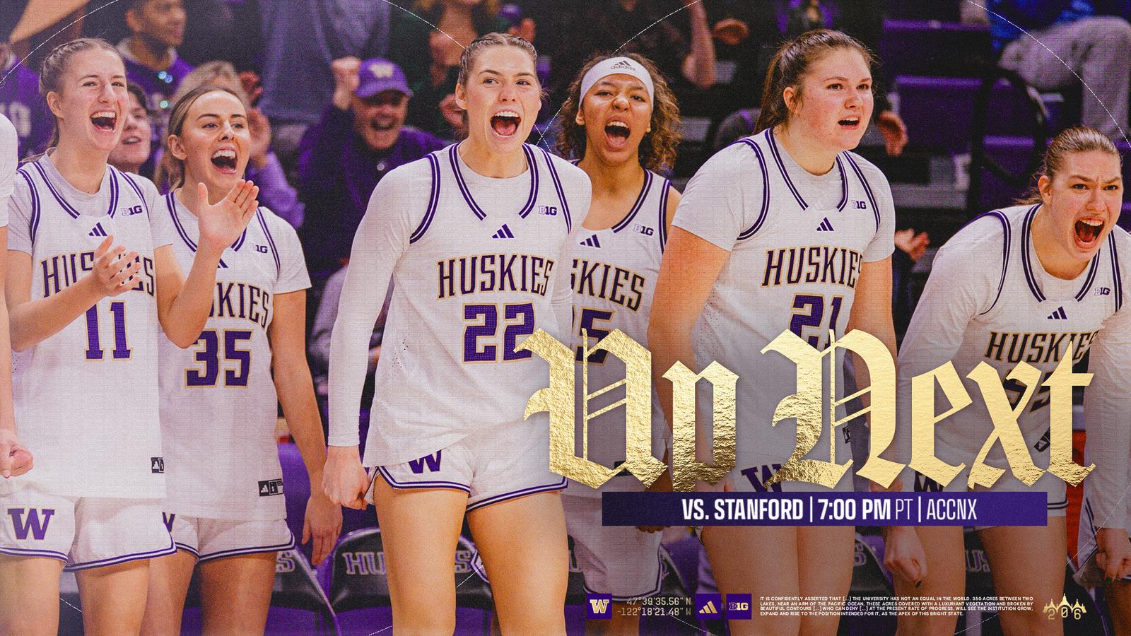 Washington Set To Face Stanford Friday Night at Maples Pavilion Washington Set To Face Stanford Friday Night at Maples Pavilion