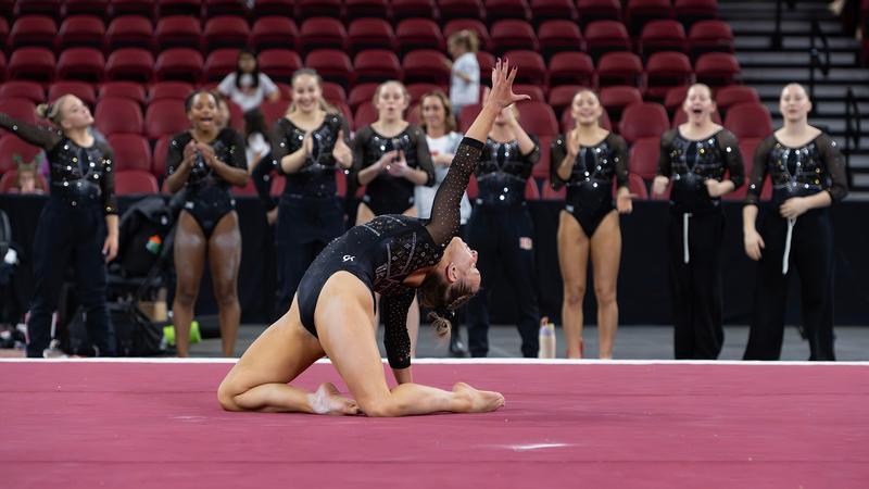 Denver Gymnastics Holds Successful Crimson & Gold Intrasquad