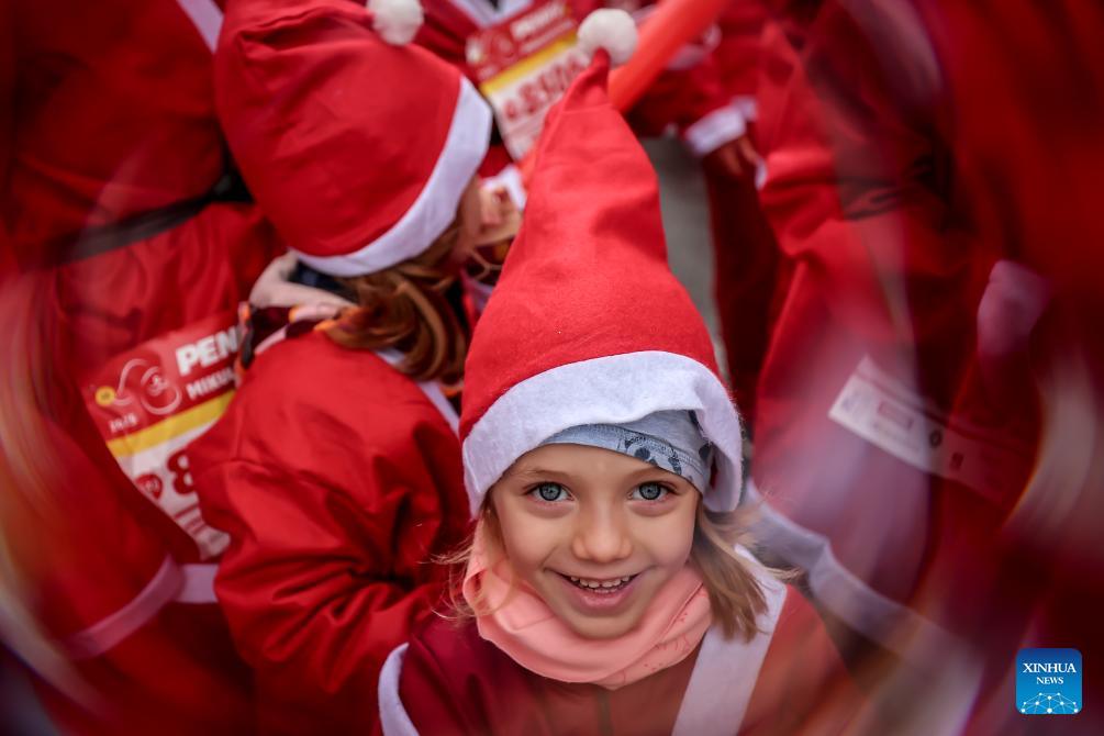 Santa Run held in Budapest, Hungary-Xinhua Santa Run held in Budapest, Hungary-Xinhua
