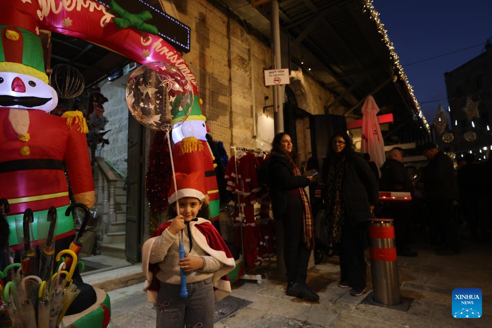 Christmas decorations seen in Jerusalem’s Old City-Xinhua