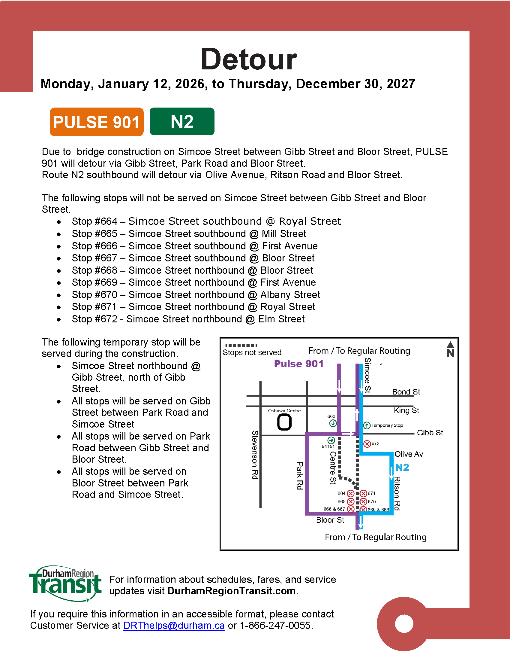 Detour – Simcoe Street Closure_ Pulse 901 and N2 Detour – Simcoe Street Closure_ Pulse 901 and N2