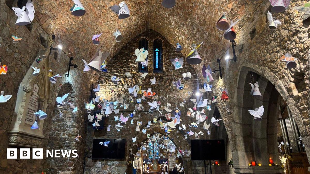 Hundreds of paper angels put up in St Brelade’s Church Hundreds of paper angels put up in St Brelade’s Church