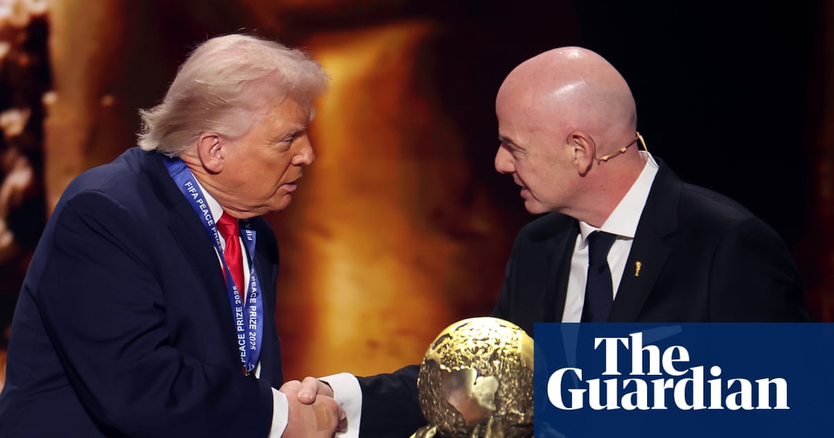 Trump awarded inaugural Fifa peace prize at World Cup draw in Washington | World Cup 2026 Trump awarded inaugural Fifa peace prize at World Cup draw in Washington | World Cup 2026