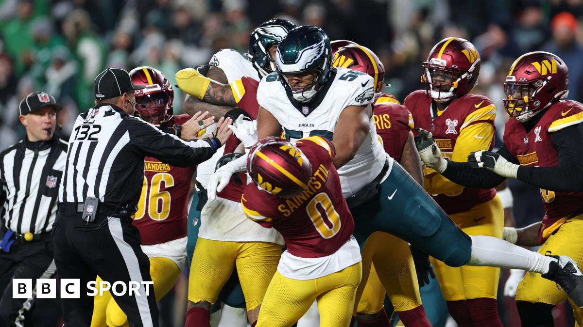 Trio ejected as Philadelphia Eagles beat Washington Commanders to win NFC East title