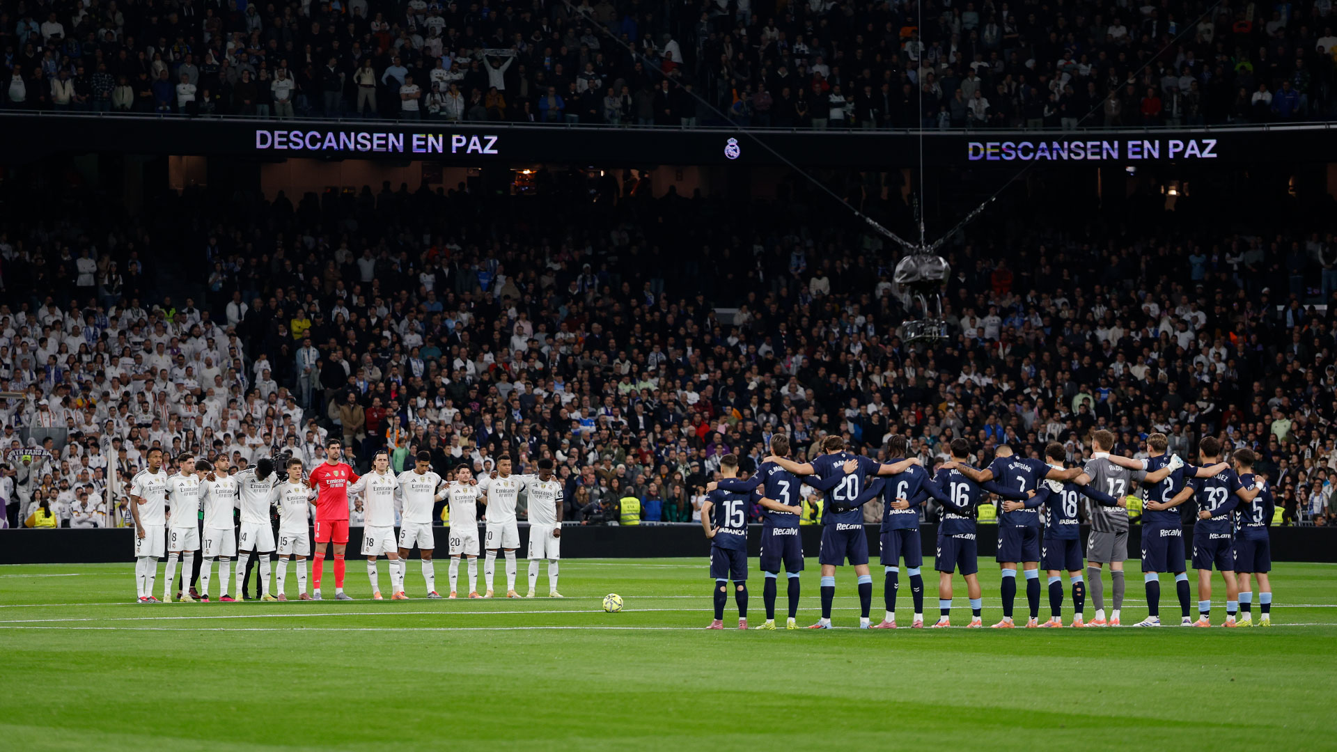 Minute’s silence at the Bernabéu