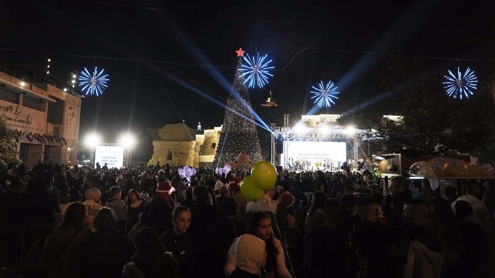 WATCH: Christmas tree lighting ceremony takes place in Bethlehem for first time since start of Gaza war | World News