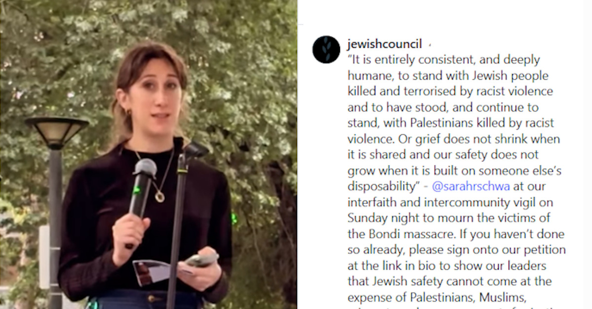 Sarah Schwartz speaks at the Bondi massacre community vigil – Jewish Council of Australia Sarah Schwartz speaks at the Bondi massacre community vigil – Jewish Council of Australia