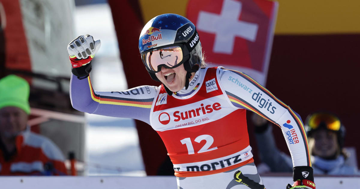 Emma Aicher beats Lindsey Vonn to win second St. Moritz downhill of FIS Alpine Ski World Cup 2025/26