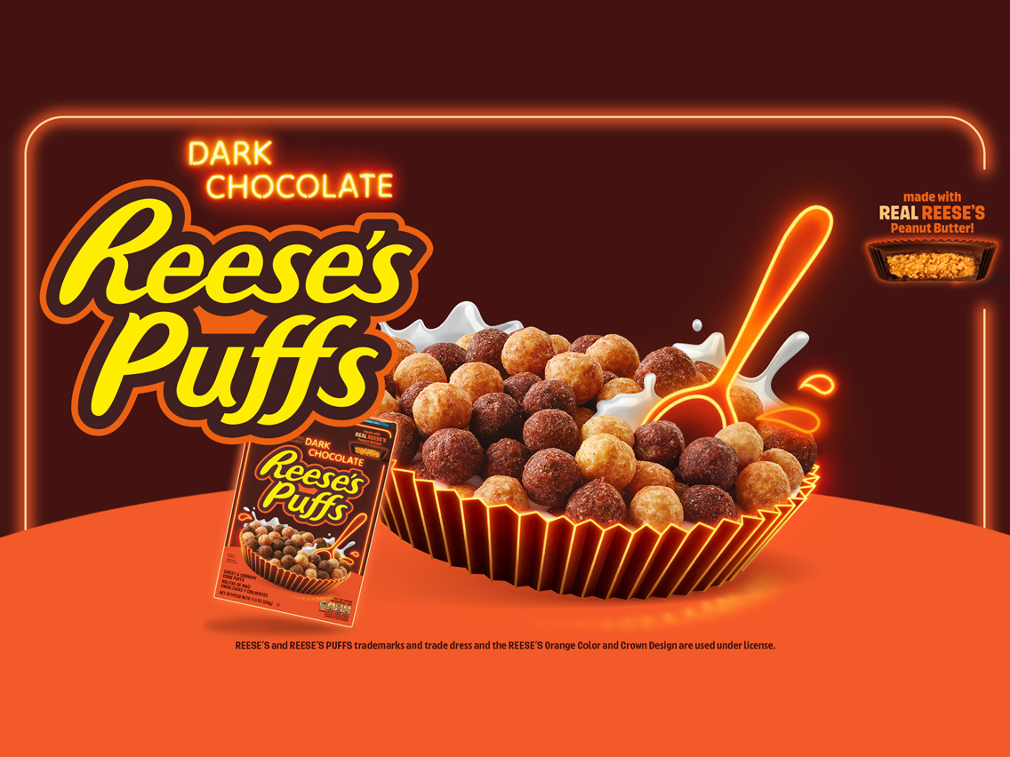 For The First Time Ever, Reese’s Puffs Cereal Goes Dark With New Dark Chocolate Flavor