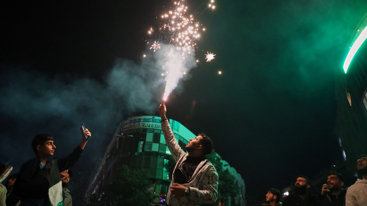 Syria celebrates U.S. lifting sanctions, year without Assad : NPR