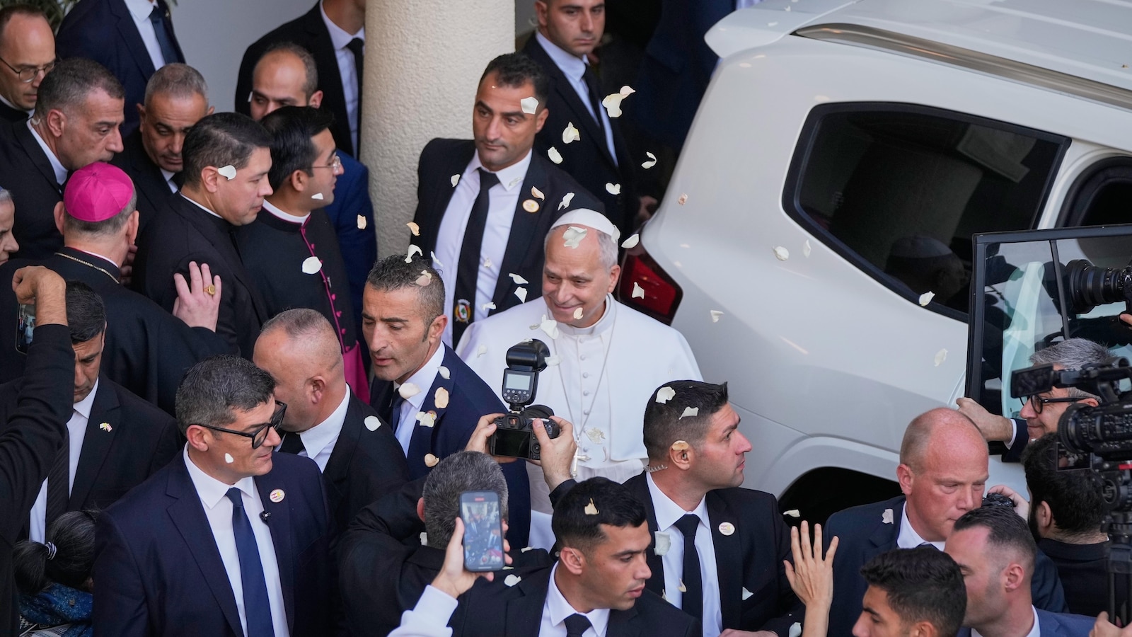 Pope prays at site of 2020 port explosion, consoles relatives of victims