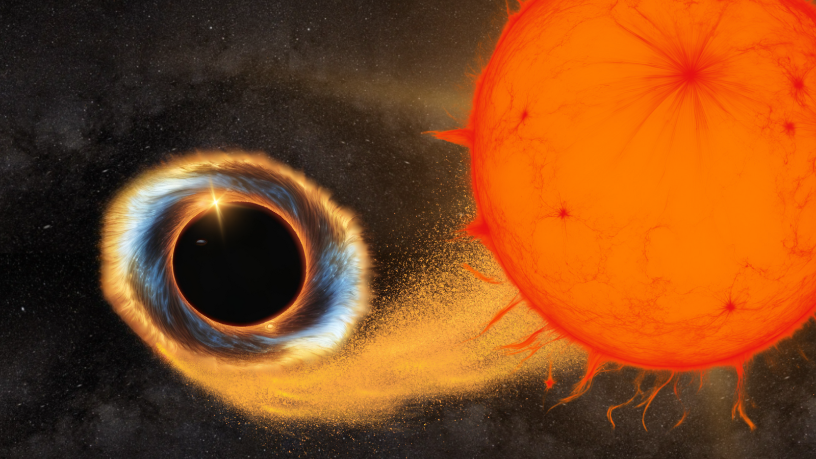 NASA exoplanet-hunting spacecraft hears a red giant star ‘singing’ to its partner black hole