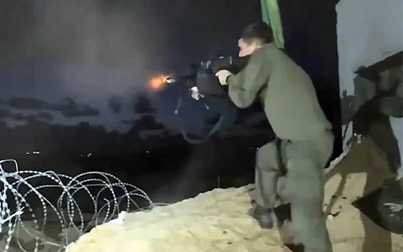Soldier filmed firing volley of shots toward Gaza said to get 20 days in prison