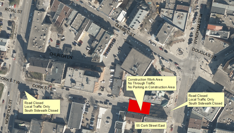 ​Cork Street East closed between Norfolk Street and Wyndham Street for two weeks starting January 26