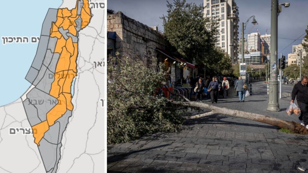 אזהרה כתומה עקב רוחות חזקות במיוחד באזורים נרחבים בארץ