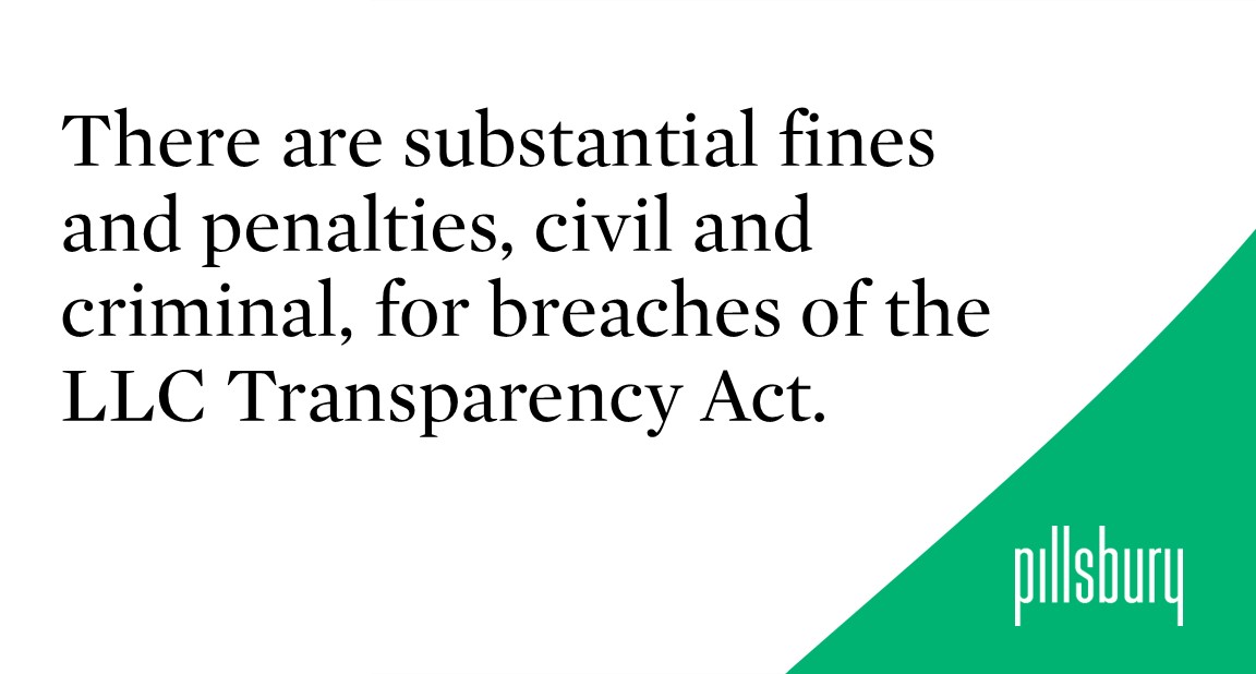 NYS LLC Transparency Act Becomes Effective – Pillsbury Winthrop Shaw Pittman