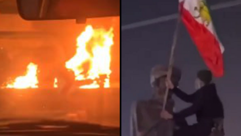 Arson attacks on regime symbols as protests escalate in Iran; phone lines cut to curb