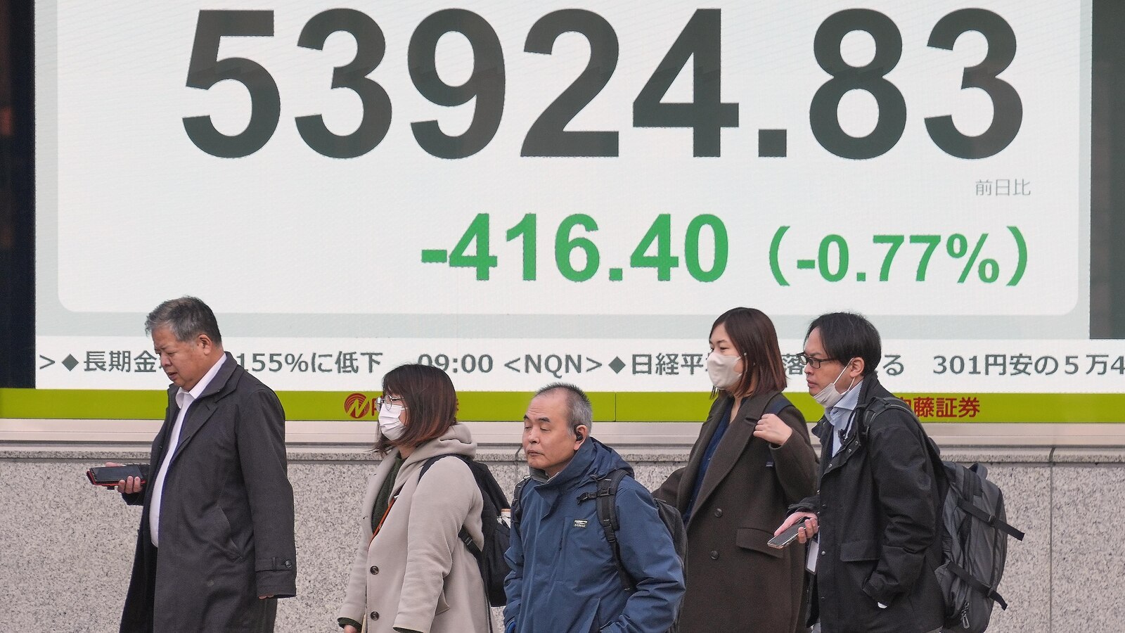 Asian shares are mostly lower and oil sinks  after Trump says Iran stopped killings