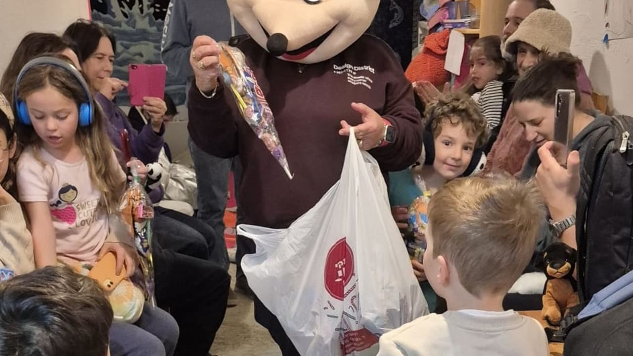 Getting bombed at a Purim Party in a bomb shelter